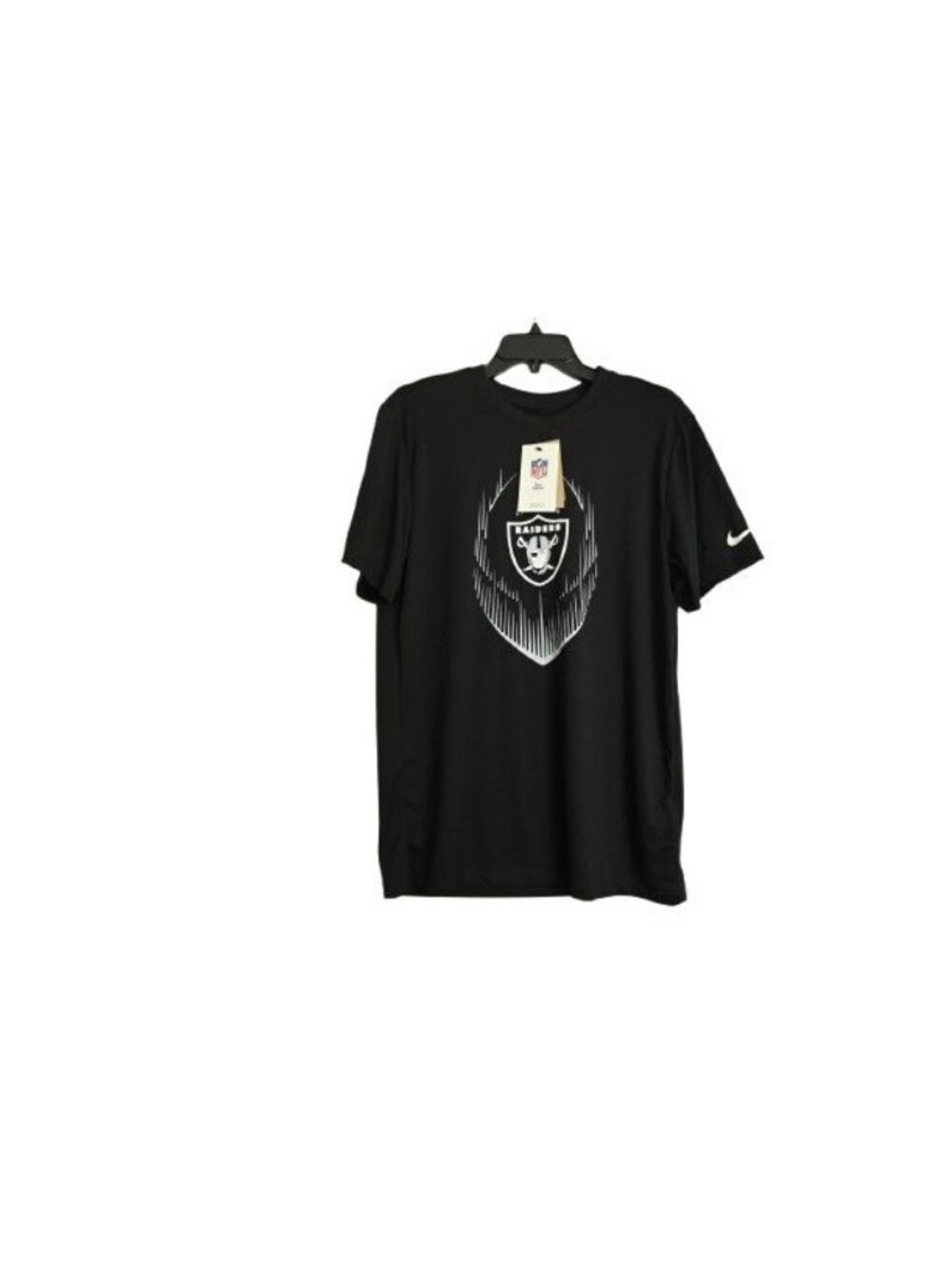 NEW Nike NFL Team Apparel Las Vegas Raiders Dri-FIT Black Graphic T-Shirt Sz M
